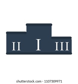 podium icon in flat style isolated vector illustration on white transparent background