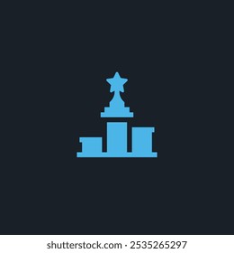 Podium icon flat vector design