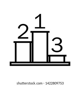 Podium icon flat vector illustration design isolated on white background