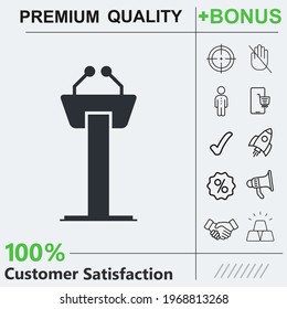 Podium icon graphic elements for your work