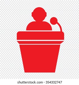 Podium icon Illustration Art