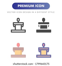podium icon isolated on white background. for your web site design, logo, app, UI. Vector graphics illustration and editable stroke. EPS 10.