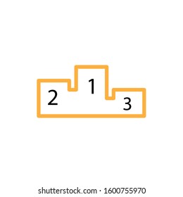 Podium icon. Line and two colour design template