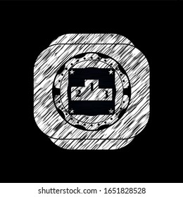 podium icon on chalkboard, vector illustration, pretty design