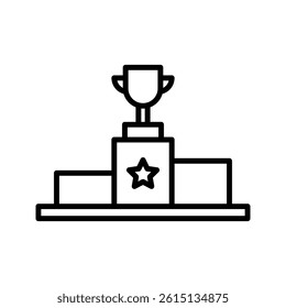 Podium icon on white background