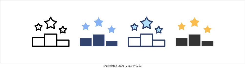 Ícone de pódio define coleção de vários estilos