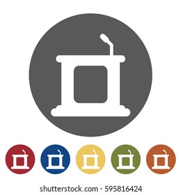 Podium icon set.Vector illustration
