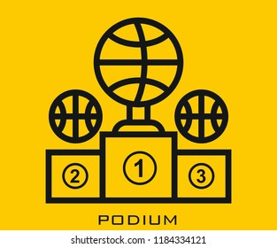 Podium icon signs
