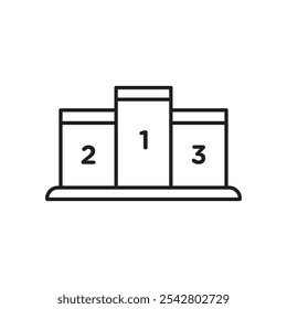 Podium icon simple black line style.