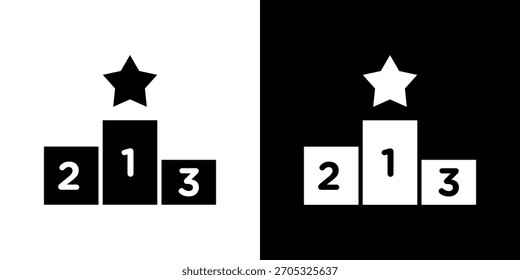 Podiumsymbol, einfacher flacher Stil. für ui- oder ux-Designs