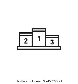 Ícone de pódio Contorno fino simples