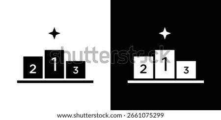 Podium icon symbol collection. Flat vector stock illustration.