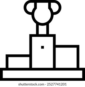 ícone do pódio. Design de estilo linear fino isolado em fundo branco