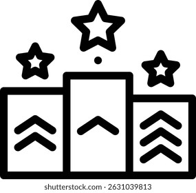 podium icon. Thin Linear Style Design Isolated On White Background