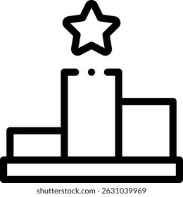 podium icon. Thin Linear Style Design Isolated On White Background