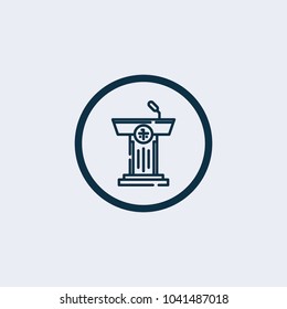 Podium icon . Tribune icon