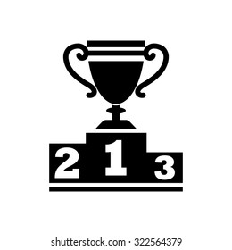 Podium icon with trophy