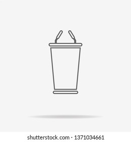 Podium icon. Vector concept illustration for design.