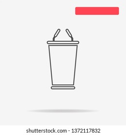 Podium icon. Vector concept illustration for design.