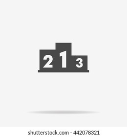 Podium icon. Vector concept illustration for design.