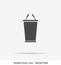 Podium icon. Vector concept illustration for design.