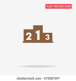 Podium icon. Vector concept illustration for design.