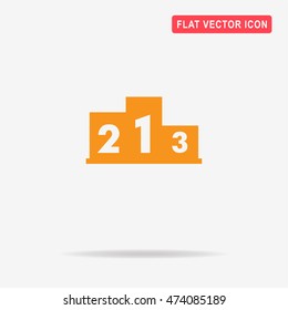 Podium icon. Vector concept illustration for design.