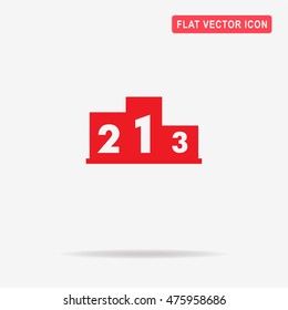 Podium icon. Vector concept illustration for design.