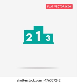 Podium icon. Vector concept illustration for design.