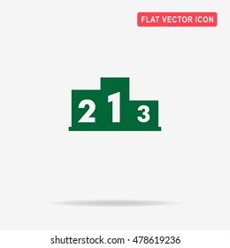 Podium icon. Vector concept illustration for design.
