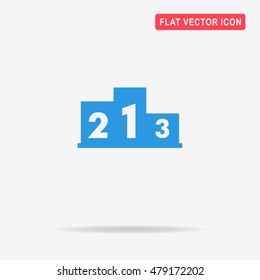 Podium icon. Vector concept illustration for design.
