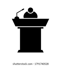 podium icon vector design template