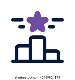 podium icon. vector dual tone icon for your website, mobile, presentation, and logo design.