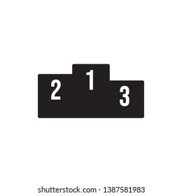 podium icon vector glyph style design