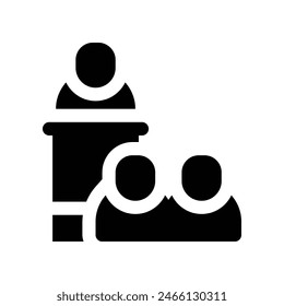 podium icon. vector glyph icon for your website, mobile, presentation, and logo design.