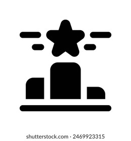 podium icon. vector glyph icon for your website, mobile, presentation, and logo design.