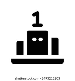podium icon. vector glyph icon for your website, mobile, presentation, and logo design.