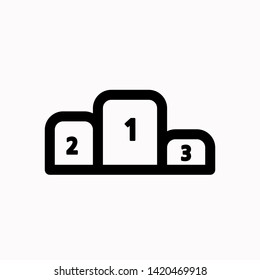 Podium icon, vector illustration. Flat design style. vector podium icon illustration isolated on white background, podium icon Eps10. podium icons graphic design vector symbols.
