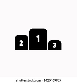 Podium icon, vector illustration. Flat design style. vector podium icon illustration isolated on white background, podium icon Eps10. podium icons graphic design vector symbols.