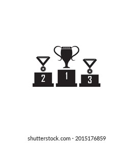 podium icon Vector Illustration logo design. 
