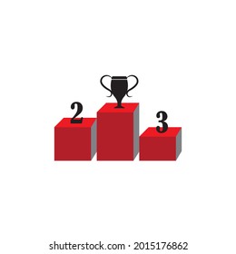 podium icon Vector Illustration logo design. 