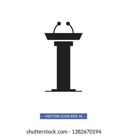 podium icon vector illustration template
