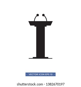 podium icon vector illustration template