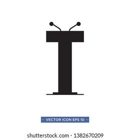 podium icon vector illustration template