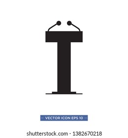 podium icon vector illustration template
