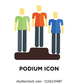 Podium icon vector isolated on white background, Podium transparent sign