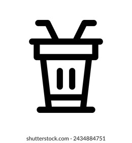 podium icon. vector line icon for your website, mobile, presentation, and logo design.