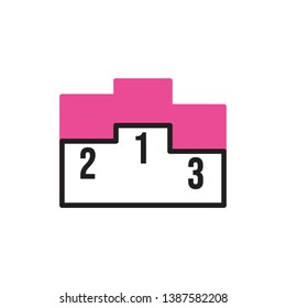 podium icon vector modern style design