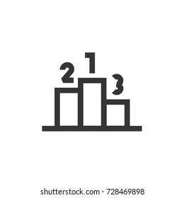podium icon vector. podium outline style design