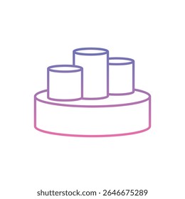 Podium Icon vector stock illustration